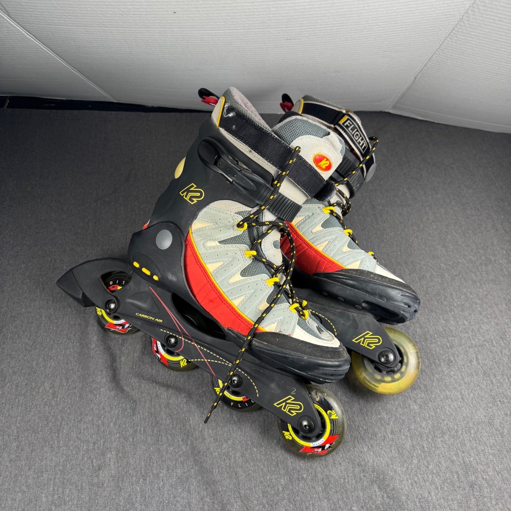 K2 Flight M SoftBoot Inline Skates Mens 9/women 10-10.5  Carbon Air Frame blades
